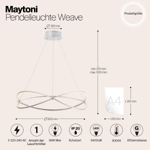 Подвесная люстра Maytoni Weave MOD062PL-L56CH3K