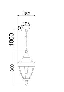 Уличный подвесной светильник Maytoni Rivoli O027PL-01B