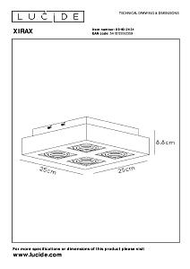 Светильник потолочный Lucide Xirax 09119/21/31