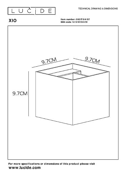 Настенный светильник Lucide Xio 09217/04/97