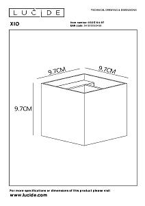 Настенный светильник Lucide Xio 09217/04/97