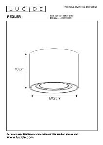 Накладной светильник Lucide Fedler 09921/12/30