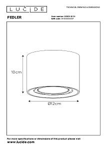Накладной светильник Lucide Fedler 09921/12/31