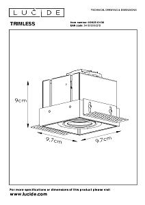 Встраиваемый светильник Lucide Trimless 09925/01/30