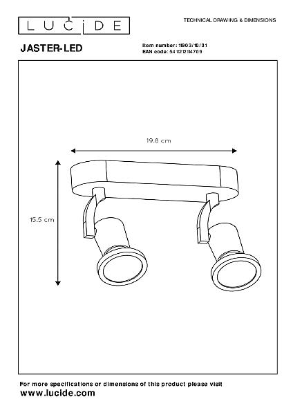 Светильник спот Lucide Jaster-Led 11903/10/31