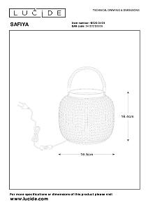 Декоративная лампа Lucide Safiya 13525/01/31
