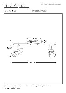 Светильник спот Lucide Caro-Led 13955/10/03