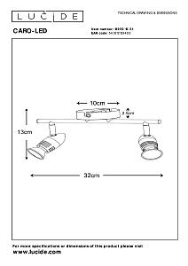 Светильник спот Lucide Caro-Led 13955/10/31