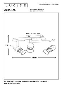 Светильник спот Lucide Caro-Led 13955/14/12