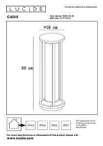 Уличный наземный светильник Lucide Cadix 15804/50/30