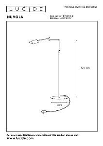 Торшер Lucide Nuvola 19765/09/12