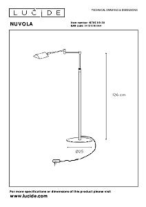 Торшер Lucide Nuvola 19765/09/30