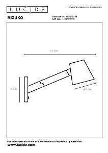 Настенное бра Lucide Mizuko 20210/01/30