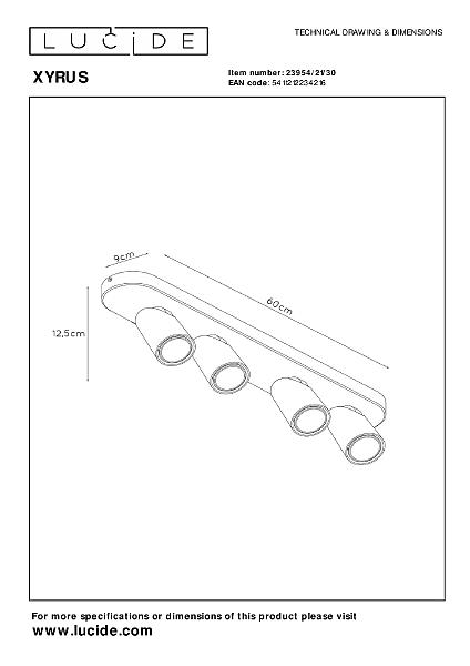 Светильник спот Lucide Xyrus 23954/21/30