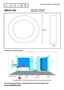 Уличные потолочные Lucide Brice-Led 28116/18/31
