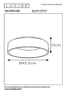 Потолочный светодиодный светильник Lucide Talowe Led 46100/32/31