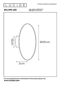 Настенный светильник Lucide Eklyps Led 46201/08/31