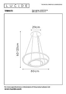 Подвесная люстра Lucide Triniti 46402/99/31