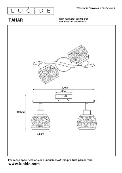 Светильник спот Lucide Tahar 46904/02/31