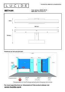 Подсветка зеркал и полок Lucide Bethan 48200/08/31