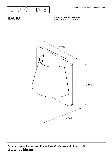 Настенное бра Lucide Idaho 77281/01/36