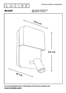 Настенный светильник Lucide Boxer 79200/08/31