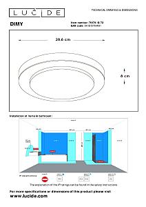 Уличные потолочные Lucide Dimy 79179/12/72
