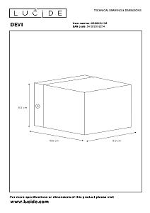 Настенный светильник Lucide Devi 09201/01/30