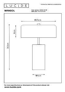 Настольная лампа Lucide Mirasol 34540/03/30