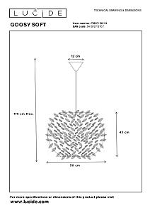 Светильник подвесной Lucide Goosy Soft 71367/50/31