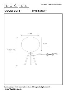 Настольная лампа Lucide Goosy Soft 71567/25/31