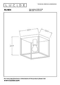 Светильник потолочный Lucide Ruben 00124/01/30