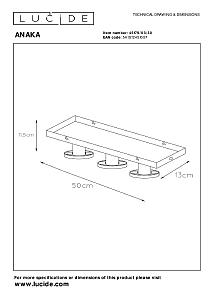 Светильник потолочный Lucide Anaka 45179/03/30