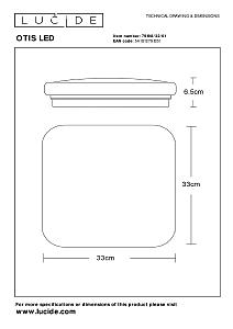 Потолочный светодиодный светильник Lucide Otis 79198/32/61