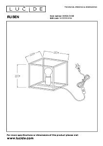 Настольная лампа Lucide Ruben 00524/01/30