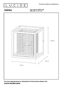 Настенное бра Lucide Sansa 21222/01/30