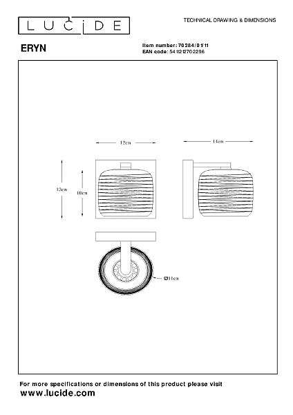 Настенное бра Lucide Eryn 70284/01/11