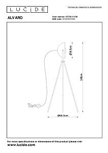 Торшер Lucide Alvaro 05730/01/30