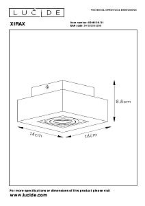 Накладной светильник Lucide Xirax 09119/06/31