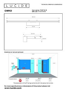 Подсветка зеркал и полок Lucide Onno 79297/12/12