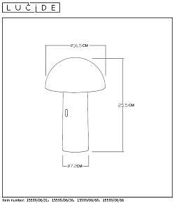 Настольная лампа Lucide Fungo 15599/06/66