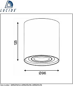 Накладной светильник Lucide Tube 22952/01/30