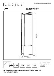 Уличный наземный светильник Lucide Goa 28857/61/30