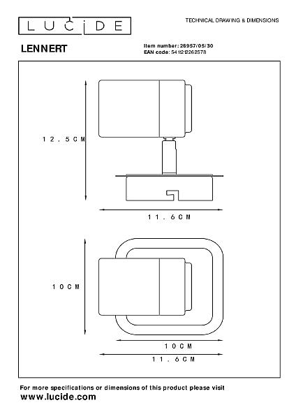 Светильник спот Lucide Lennert 26957/05/30