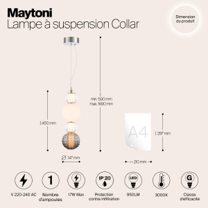 Светильник подвесной Maytoni Collar P069PL-L17CH3K