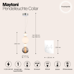 Светильник подвесной Maytoni Collar P069PL-L17CH3K