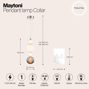 Светильник подвесной Maytoni Collar P069PL-L17CH3K