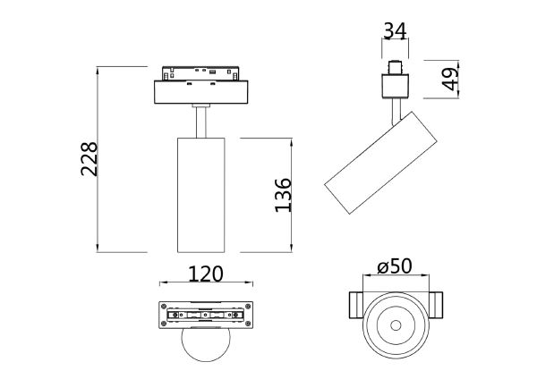 Трековый светильник Maytoni Focus LED Gravity TR019-2-10W4K-B