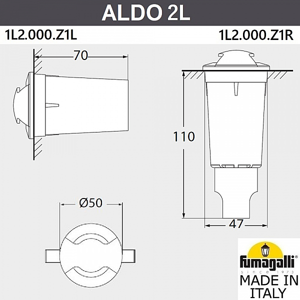 Уличный встраиваемый Fumagalli Aldo 1L2.000.000.LXZ1L