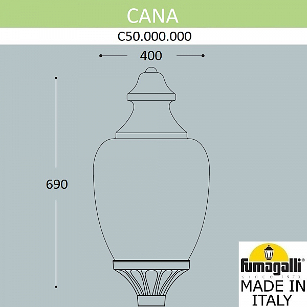 Консольный уличный светильник Fumagalli Cana C50.000.000.AYE27